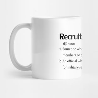 Funny Recruiter Definition Mug